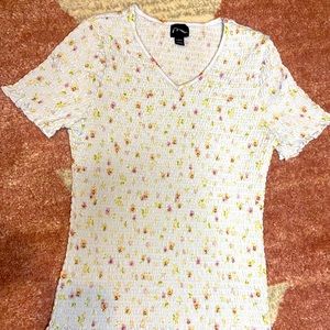 Girls Art Class Floral Top (size 10/12)